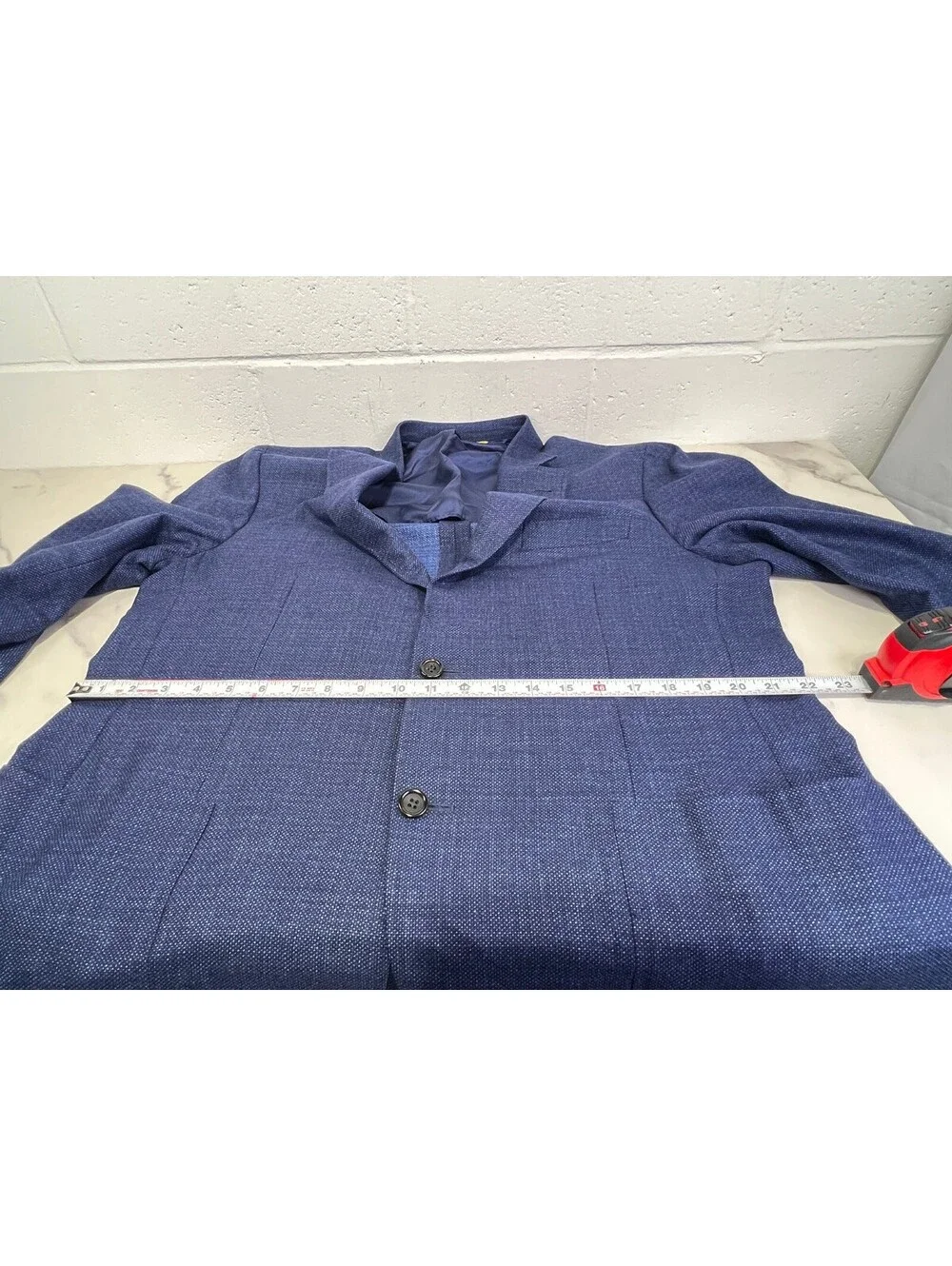 Canali Men's Blue Wool Blazer Suit Jacket US Size 40 / EU Size 58 L